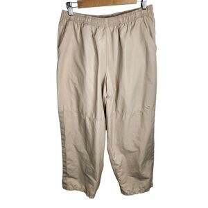 Nike Baggy Wide‎ Leg Sportswear Track Pants Men's Large Beige